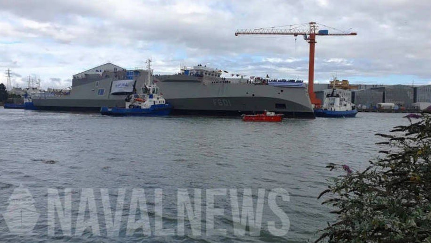 Καθέλκυση φρεγάτας «Κίμων»: Στο νερό η πρώτη ελληνική Belharra (vid)