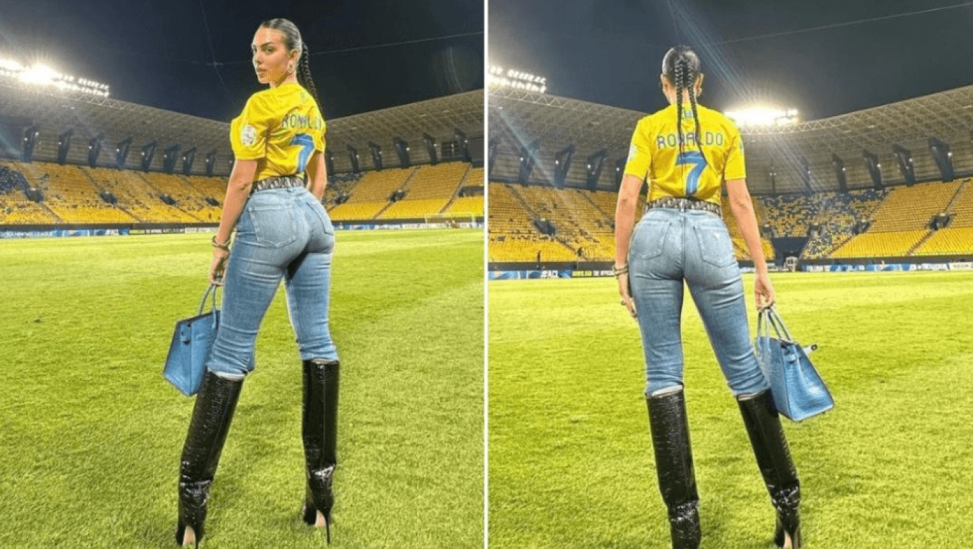 Η Χορχίνα πήγε στο γήπεδο με δωδεκάποντες δερμάτινες μπότες και ασφυκτικό τζιν