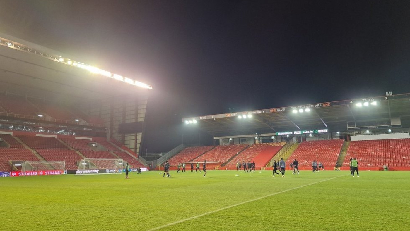 Η τελευταία προπόνηση του ΠΑΟΚ πριν το ματς με την Αμπερντίν