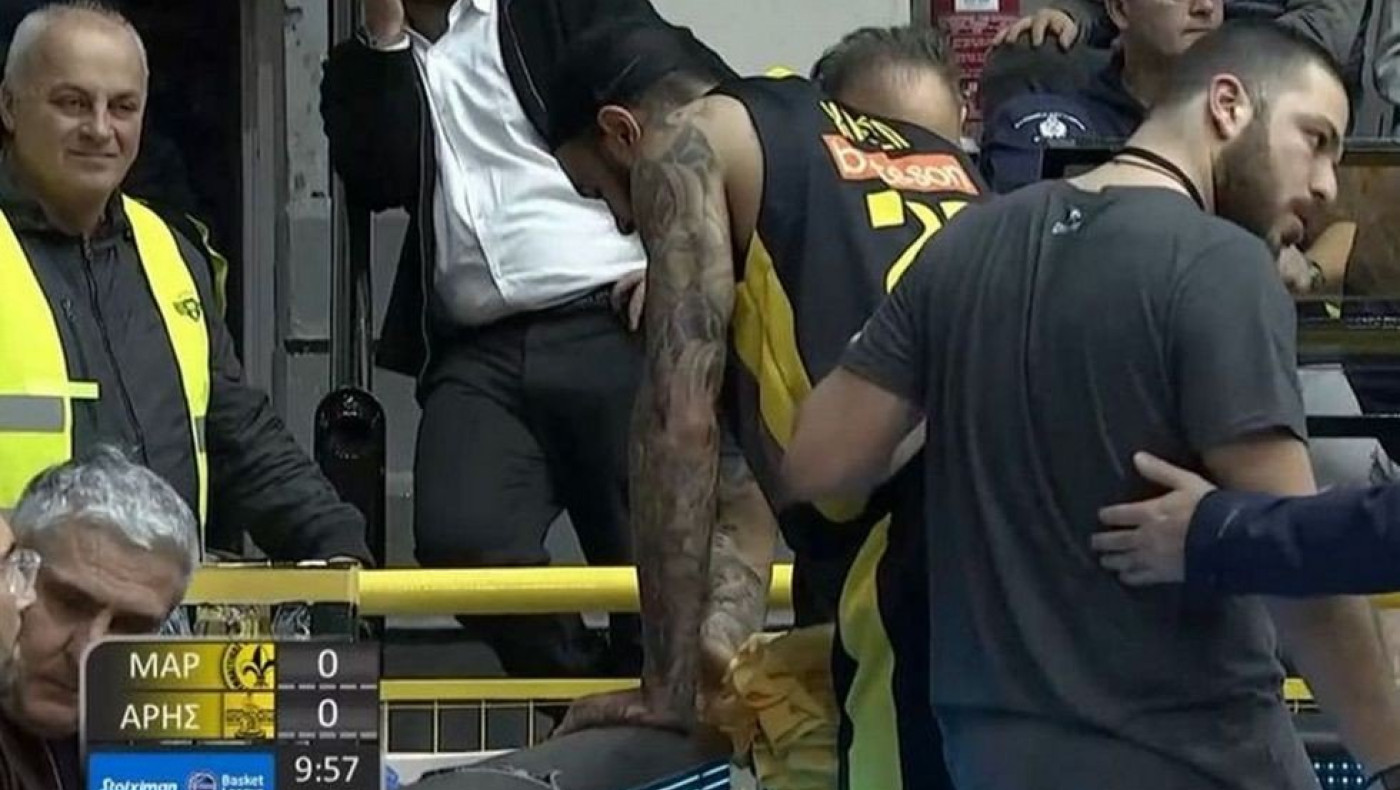 Ο Ρόνι Χάρελ του Άρη τραυματίστηκε στο τρίτο δευτερόλεπτο του αγώνα με το Μαρούσι