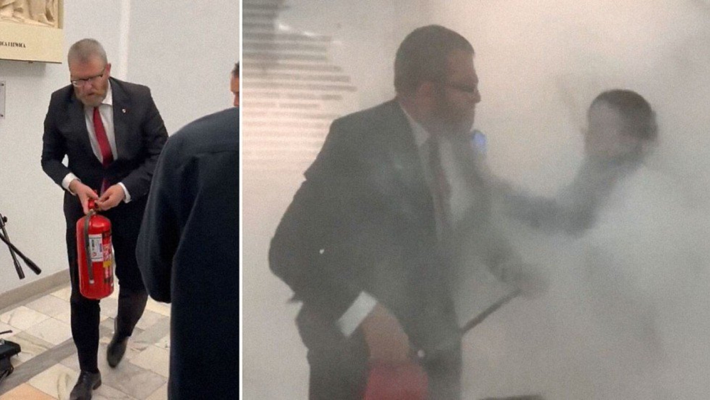 Πολωνία: Ακροδεξιός βουλευτής έσβησε με πυροσβεστήρα τα κεριά για την εβραϊκή Χάνουκα