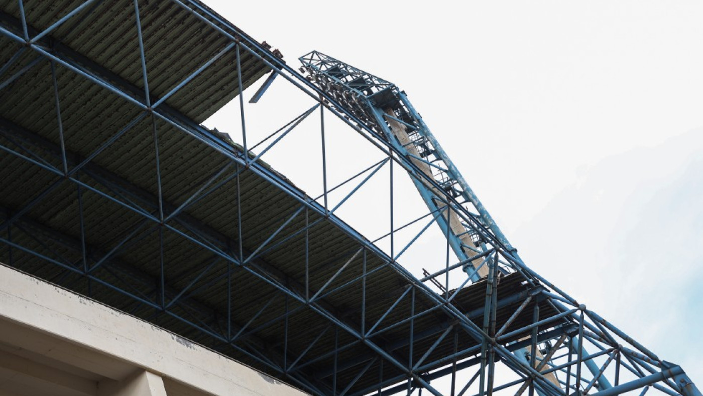 Παγκρήτιο Στάδιο: Φωτογραφίες μετά την αποκόλληση τμήματος του στεγάστρου