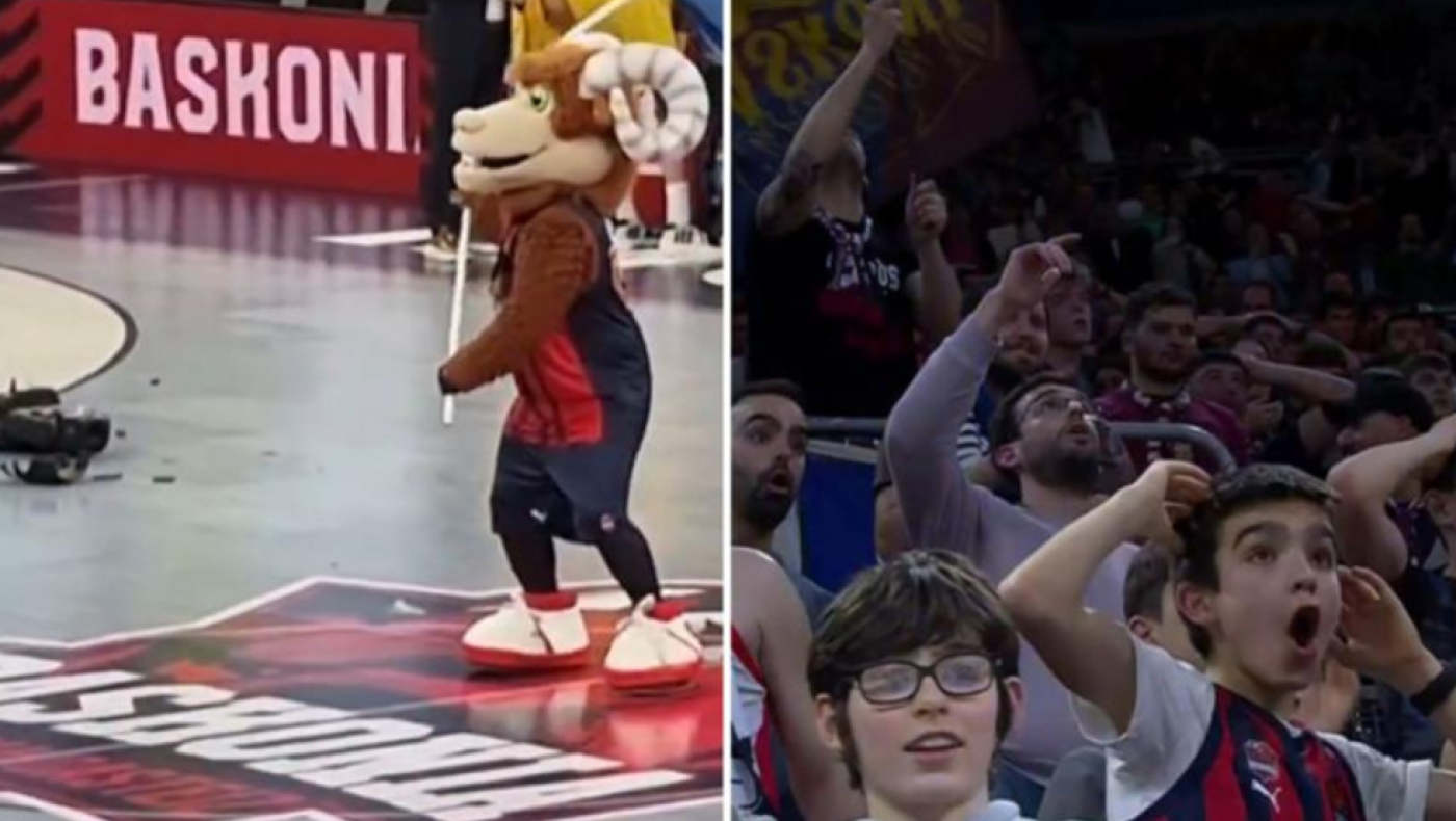 Μπασκόνια-Μπαρτσελόνα: Προβολέας πήγε να τραυματίσει σοβαρά την μασκότ