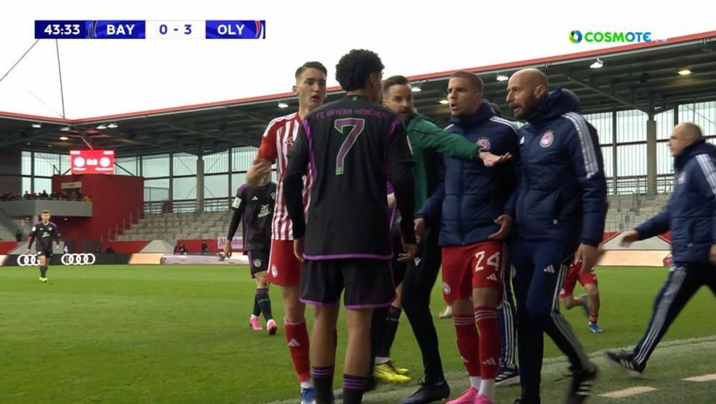 Ένταση στο Μπάγερν - Ολυμπιακός: Αποβλήθηκε ο Συλαϊδόπουλος