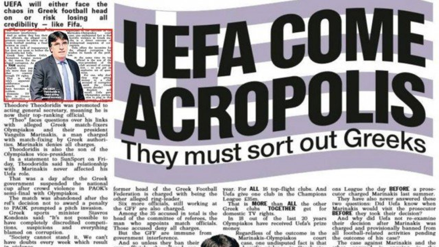 «Οι Αγγλοι πληρώνουν, μέσω της UEFA, ένα διεφθαρμένο πρωτάθλημα»