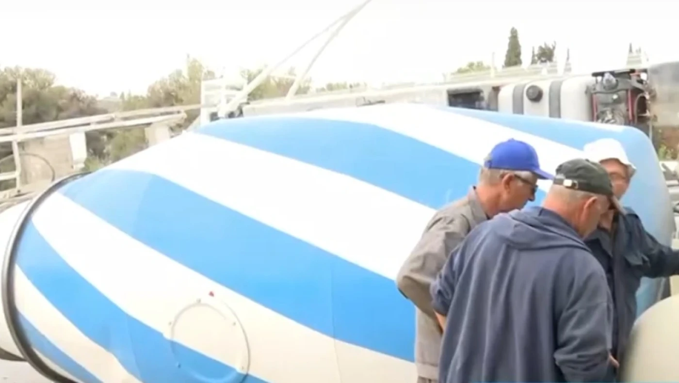 Χαϊδάρι: Η στιγμή της ανατροπής της μπετονιέρας (vid)