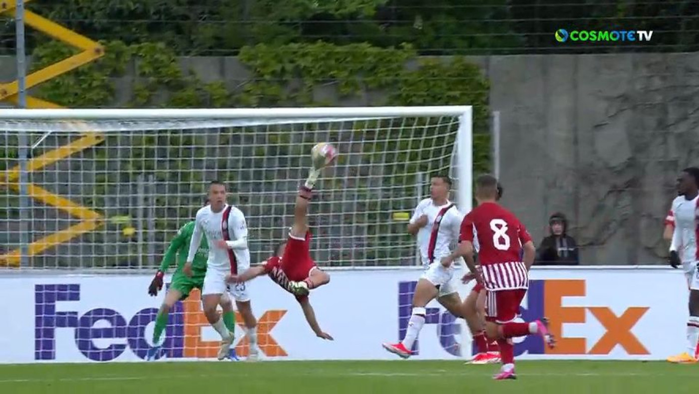 UEFA Youth League: Το αδιανόητο ψαλιδάκι στον θρίαμβο του Ολυμπιακού κόντρα στη Μίλαν