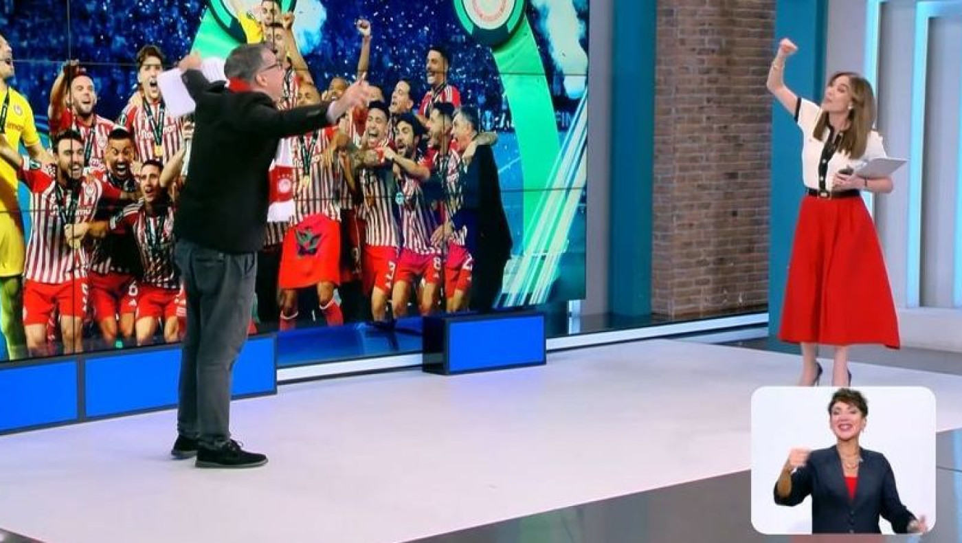 Alpha: Η Τατιάνα Στεφανίδου το έριξε στον... χορό για το ευρωπαϊκό τρόπαιο του Ολυμπιακού