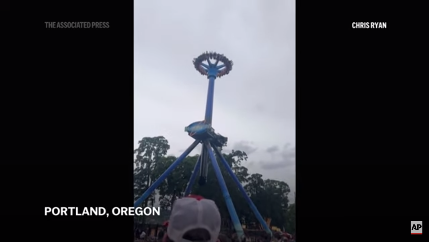 Όρεγκον: Θρίλερ σε λούνα παρκ - Ακινητοποιήθηκαν ανάποδα στα 30 μέτρα