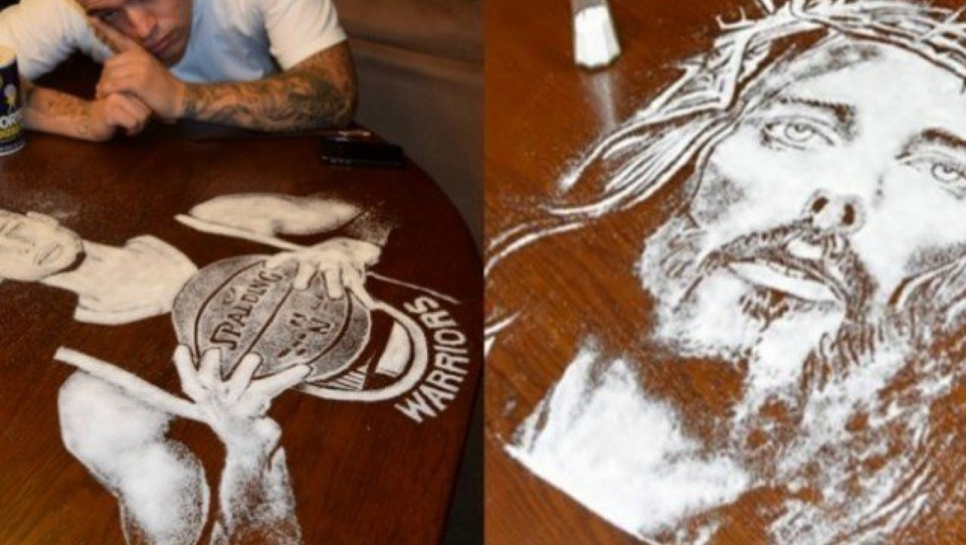 Ζωγραφίζει τον Κάρι με… αλάτι και τρελαίνει το διαδίκτυο (pis & vids)