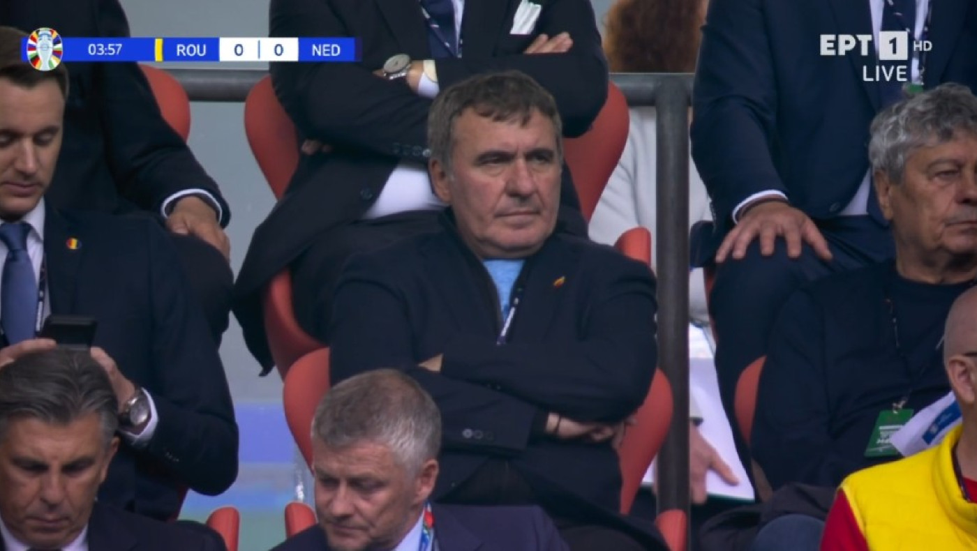 Μιρτσέα Λουτσέσκου και Χάτζι βλέπουν μαζί την αναμέτρηση της Ρουμανίας