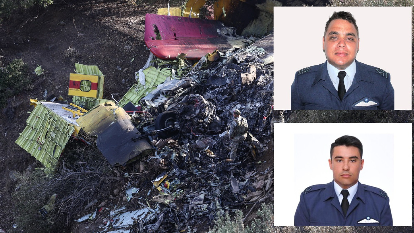 Πτώση canadair στην Κάρυστο: Ένας χρόνος από την τραγωδία με τους δύο νεκρούς πιλότους