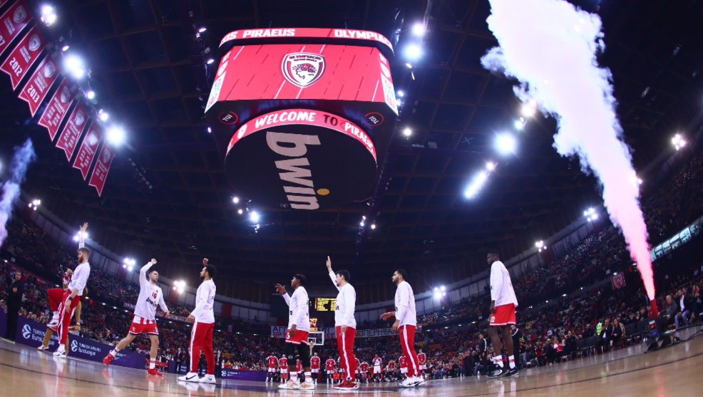 Ολυμπιακός: Το ανανεωμένο ΣΕΦ με το επετειακό σήμα των 100 ετών στο κέντρο