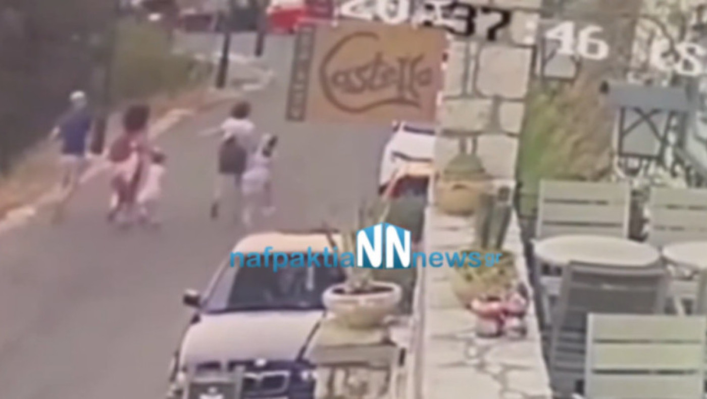 Θρίλερ στη Ναύπακτο: Οικογένεια παραλίγο να καταπλακωθεί από δέντρο (vid)