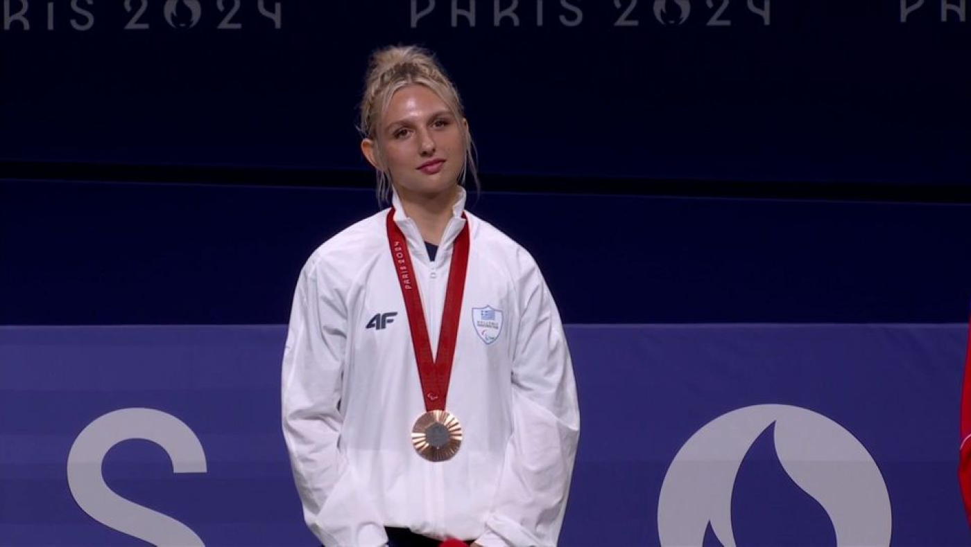 Παραολυμπιακοί αγώνες: Η απονομή του χάλκινου μεταλλίου στη Χριστίνα Γκέντζου