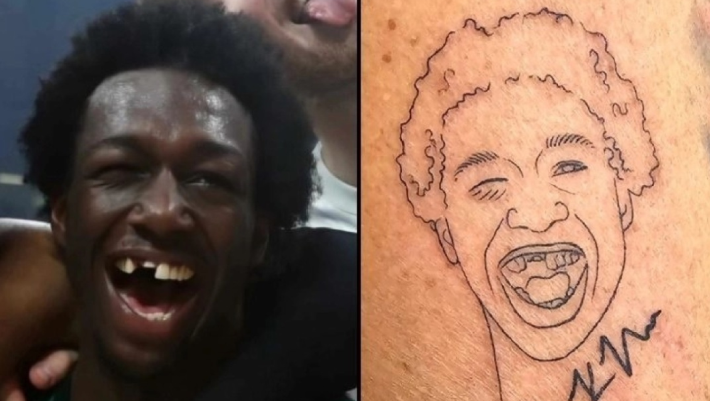 Φίλος του Παναθηναϊκού έκανε τατουάζ τον Ναν με τα σπασμένα δόντια