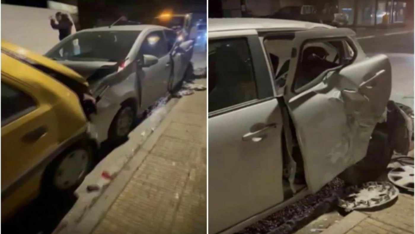 Μελίσσια: ΙΧ έπεσε πάνω σε σταθμευμένα οχήματα και σταμάτησε σε στύλο