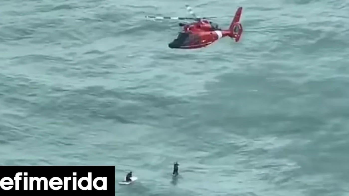 ΗΠΑ: Διέσωσαν άνδρα που παρασύρθηκε εν μέσω του τυφώνα Μίλτον στον ωκεανό