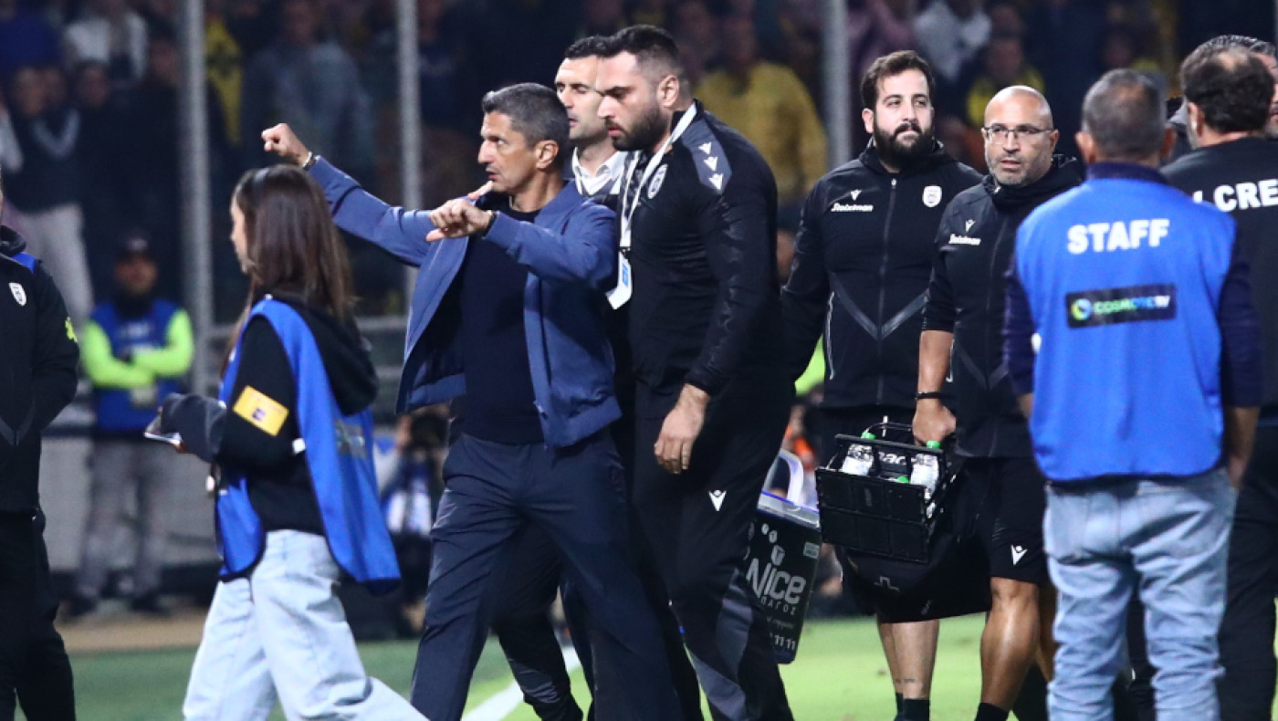 AEK-ΠΑΟΚ: Ένταση με Λουτσέσκου και παράγοντες της ΑΕΚ μετά τη λήξη (vid)