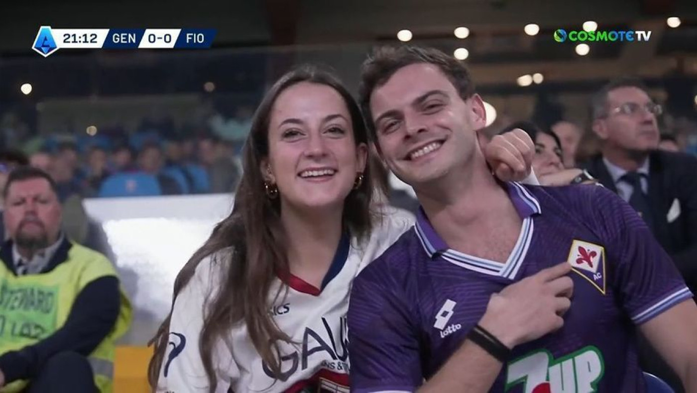 Ιταλία: Ο έρωτας δεν «βλέπει» χρώματα-Η γυναίκα Τζένοα, ο άνδρας Φιορεντίνα (vid)