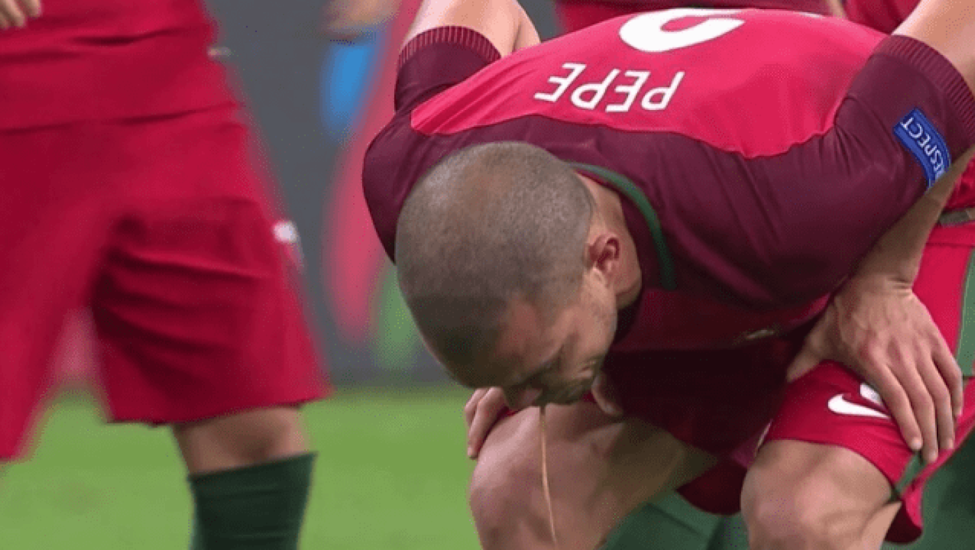 Ξέρασε μετά τον θρίαμβο ο MVP του τελικού Πέπε (video)