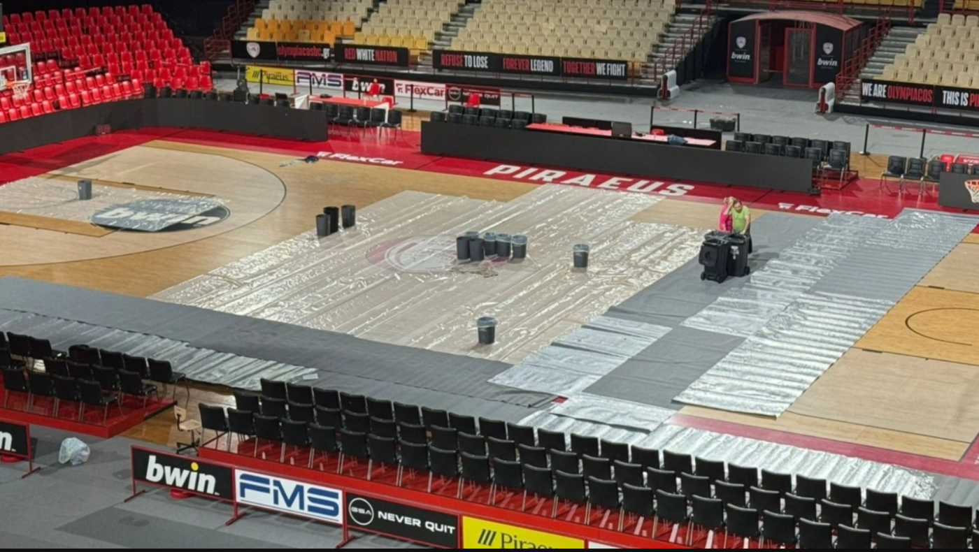 Ολυμπιακός: Ποια είναι η ζημιά στο παρκέ του ΣΕΦ-Τι θα γίνει με το ματς κόντρα στο Λαύριο
