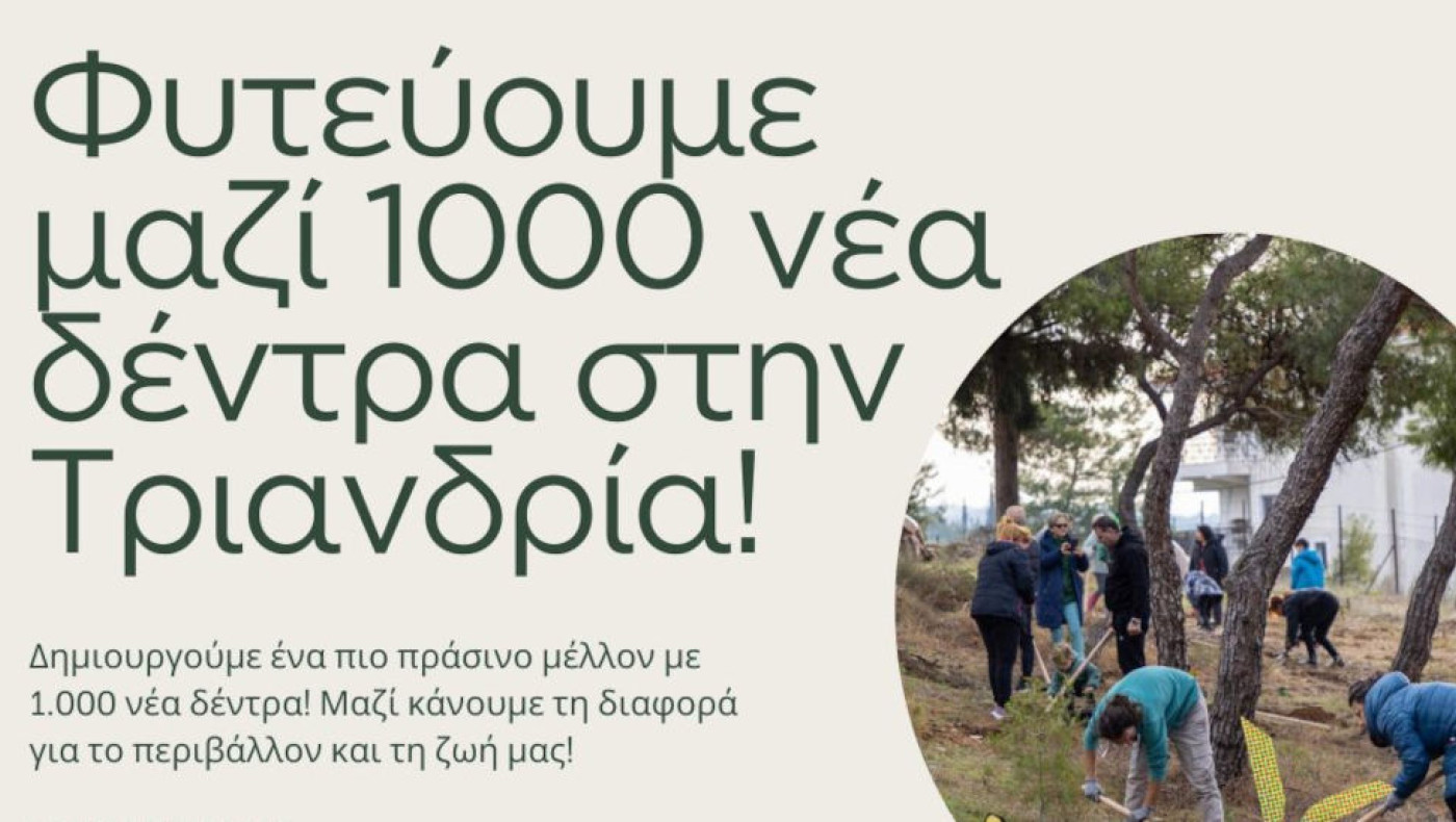 Θεσσαλονίκη-Δήμος Τριανδρίας: Φυτεύουν 1.000 νέα δέντρα