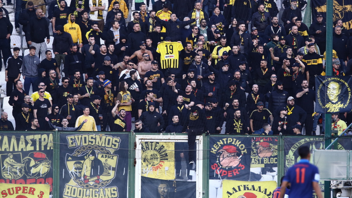 Δυναμικό «παρών» από τους φίλους του Άρη: Η «κιτρινόμαυρη» κερκίδα στη Λεωφόρο