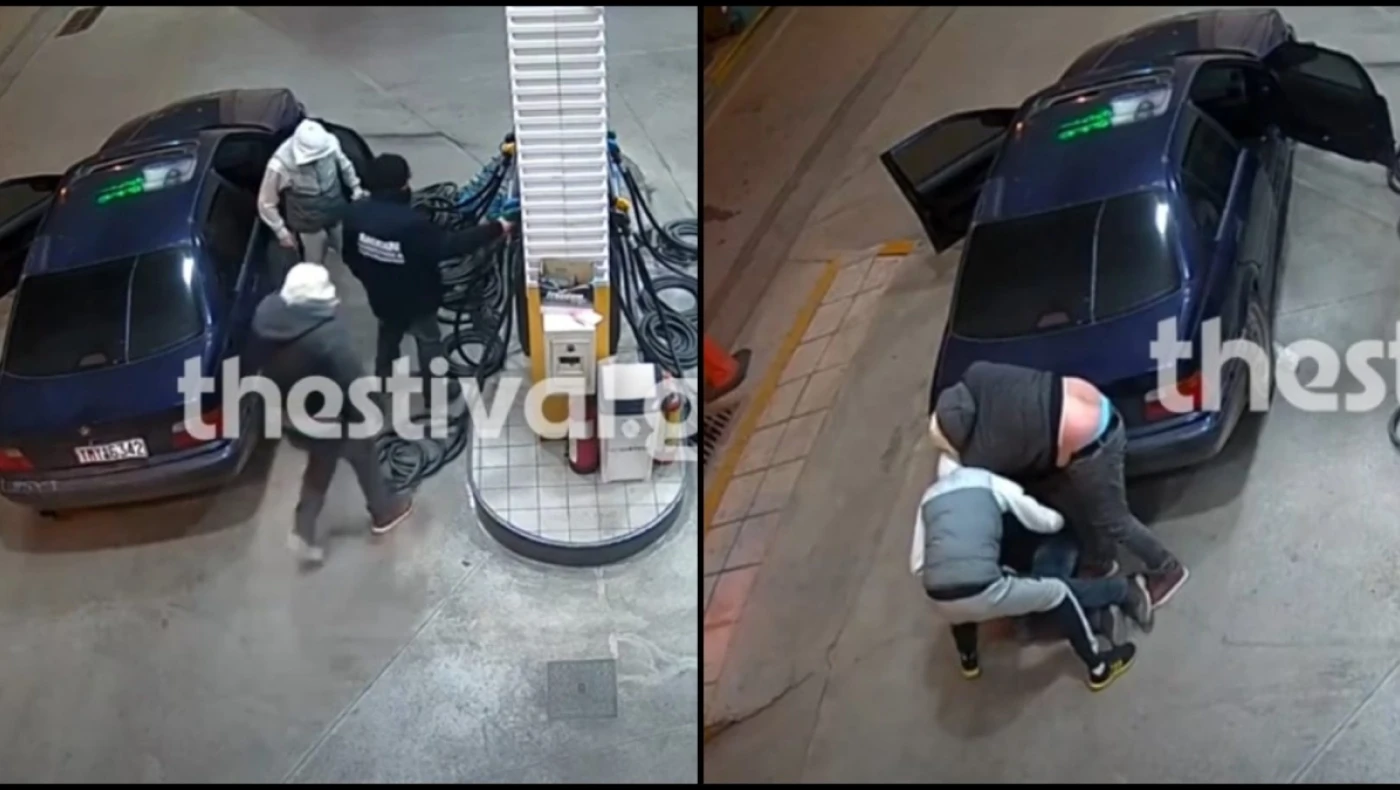 Θεσσαλονίκη: Η στιγμή που ληστές κλέβουν βενζινάδικο στη Σταυρούπολη