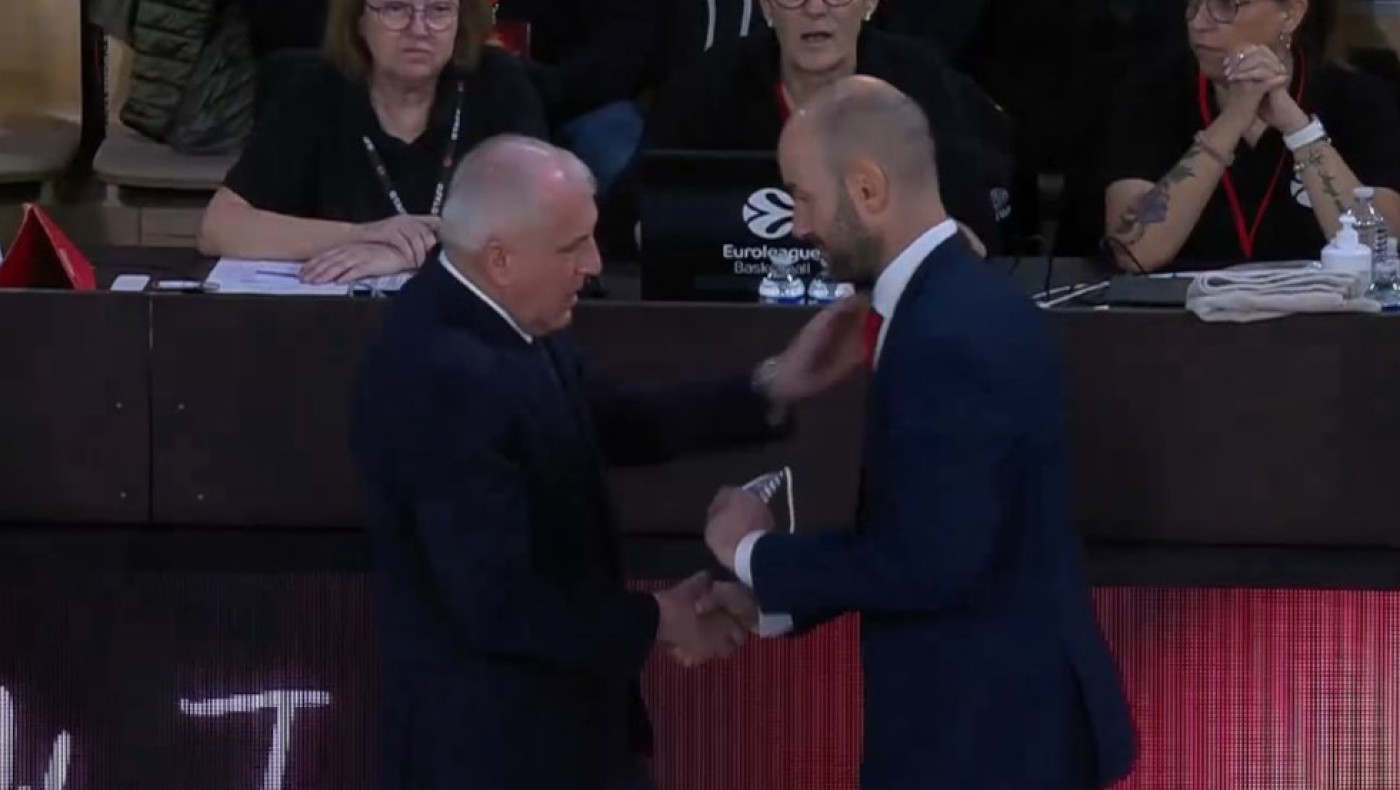 Ιστορική στιγμή στο Μονακό-Παρτιζάν: Η χειραψία Σπανούλη-Ομπράντοβιτς μετά από 15 χρόνια!