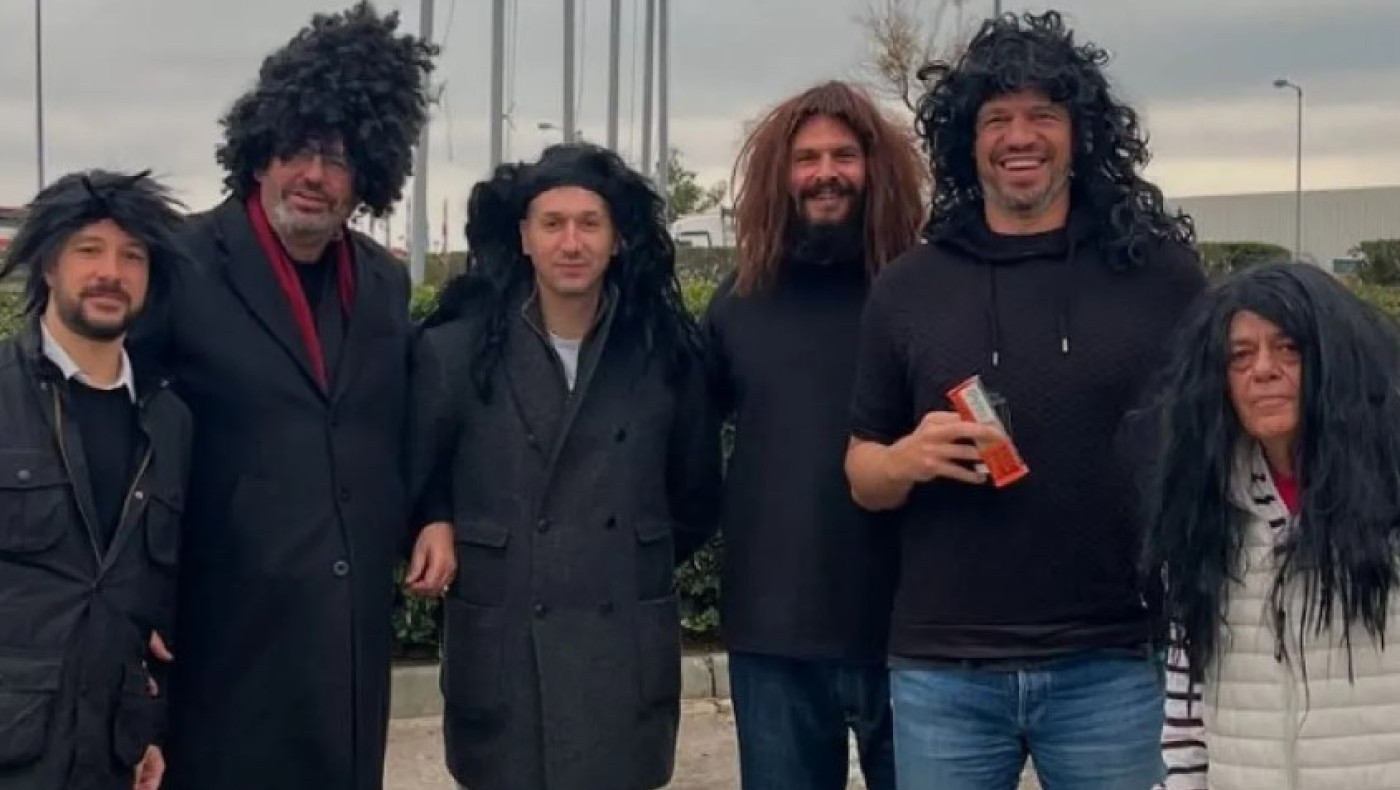 Αγνώριστοι με περούκες Παπαδόπουλος, Διαμαντίδης, Φώτσης και Φιλίππου