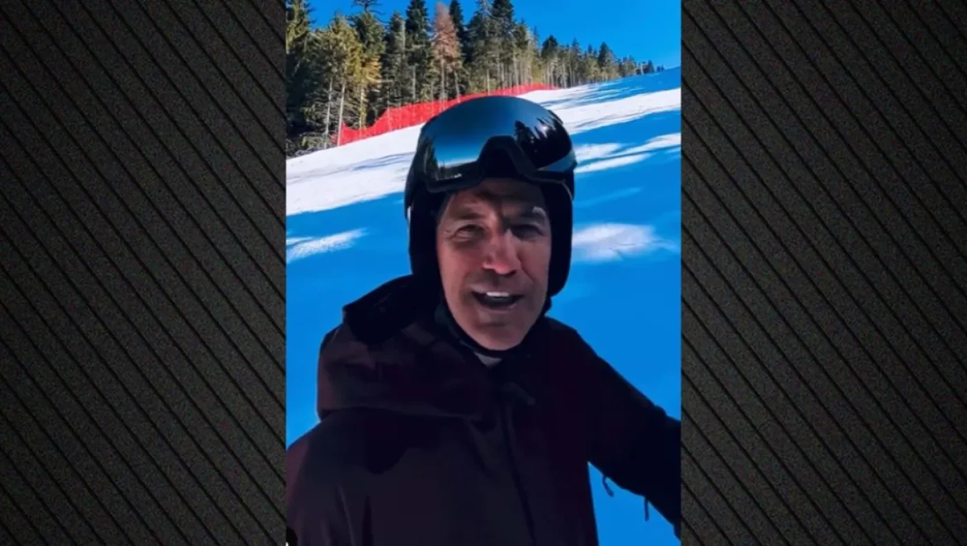 Σάκης Ρουβάς: Έκανε σκι ερμηνεύοντας το νέο του τραγούδι (vid)