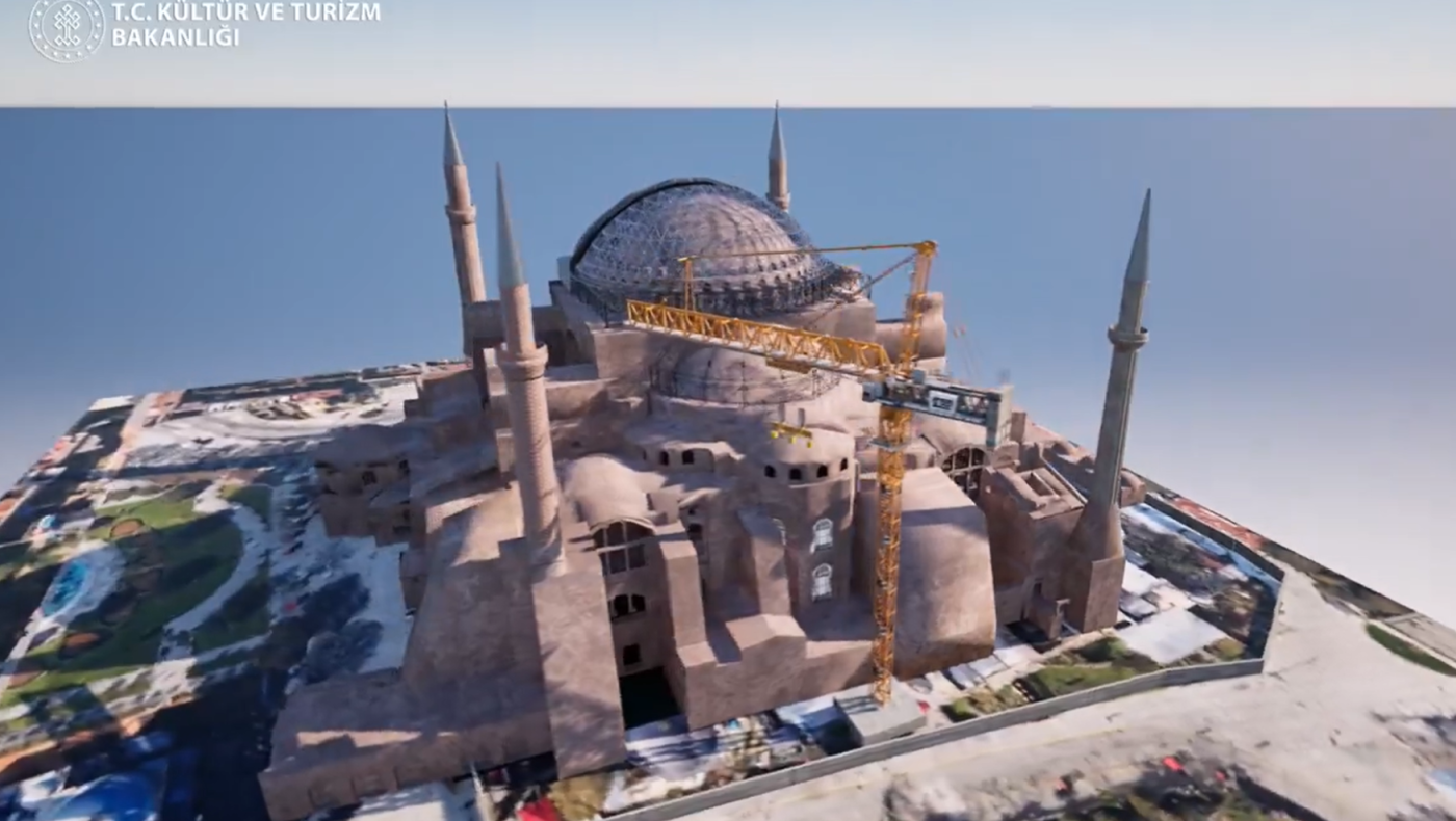 Τουρκία: Κάνει εργοτάξιο την Αγιά Σοφιά-Ιστορική παρέμβαση στον τρούλο της