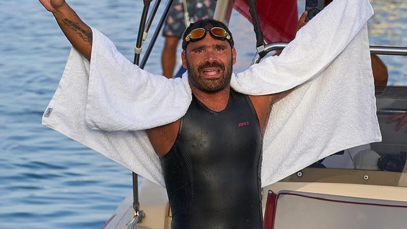 Χαράλαμπος Ταϊγανίδης: Βούτηξε για το παγκόσμιο ρεκόρ ανοιχτής θάλασσας (vid)