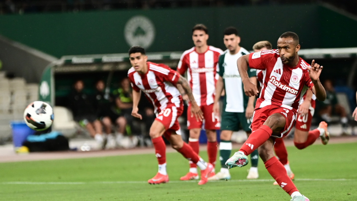 Παναθηναϊκός-Ολυμπιακός: Ο Ελ Κααμπί με πέναλτι δίνει προβάδισμα στους «ερυθρόλευκους»