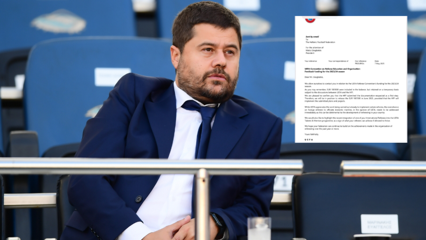 Η επιστολή που έστειλε ο Ροσέτι στον Γκαγκάτση για μείωση των ξένων διαιτητών