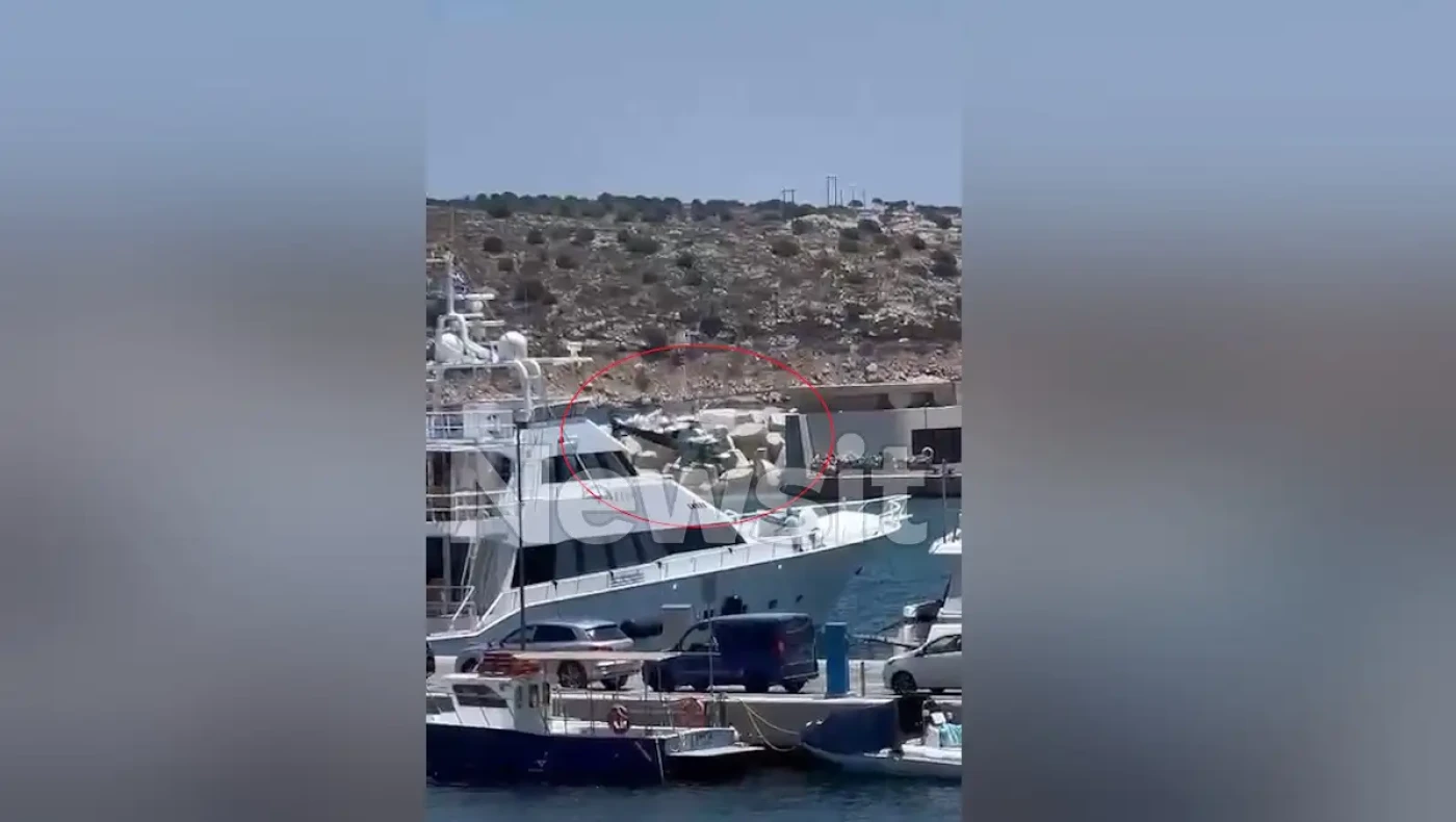 Συγκλονιστικό βίντεο από την πτώση του ελικοπτέρου στη Μαρίνα Βουλιαγμένης