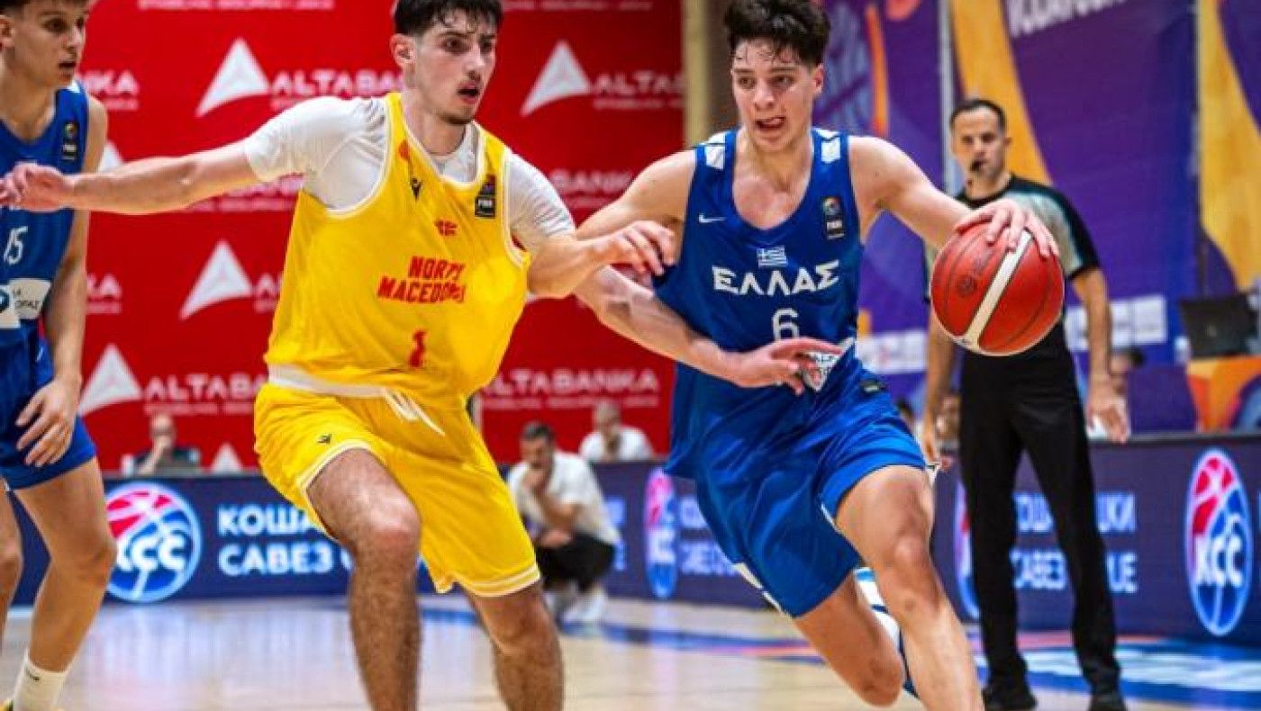 Μπάσκετ-Εθνική Εφήβων: Άνετη νίκη με 83-55 επί των Σκοπίων στο Eurobasket U18