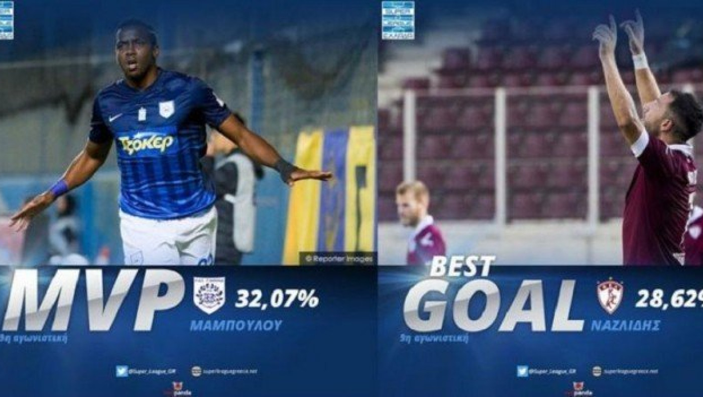 Σε Μαμπουλού και Ναζλίδη τα βραβεία της 9ης αγωνιστικής