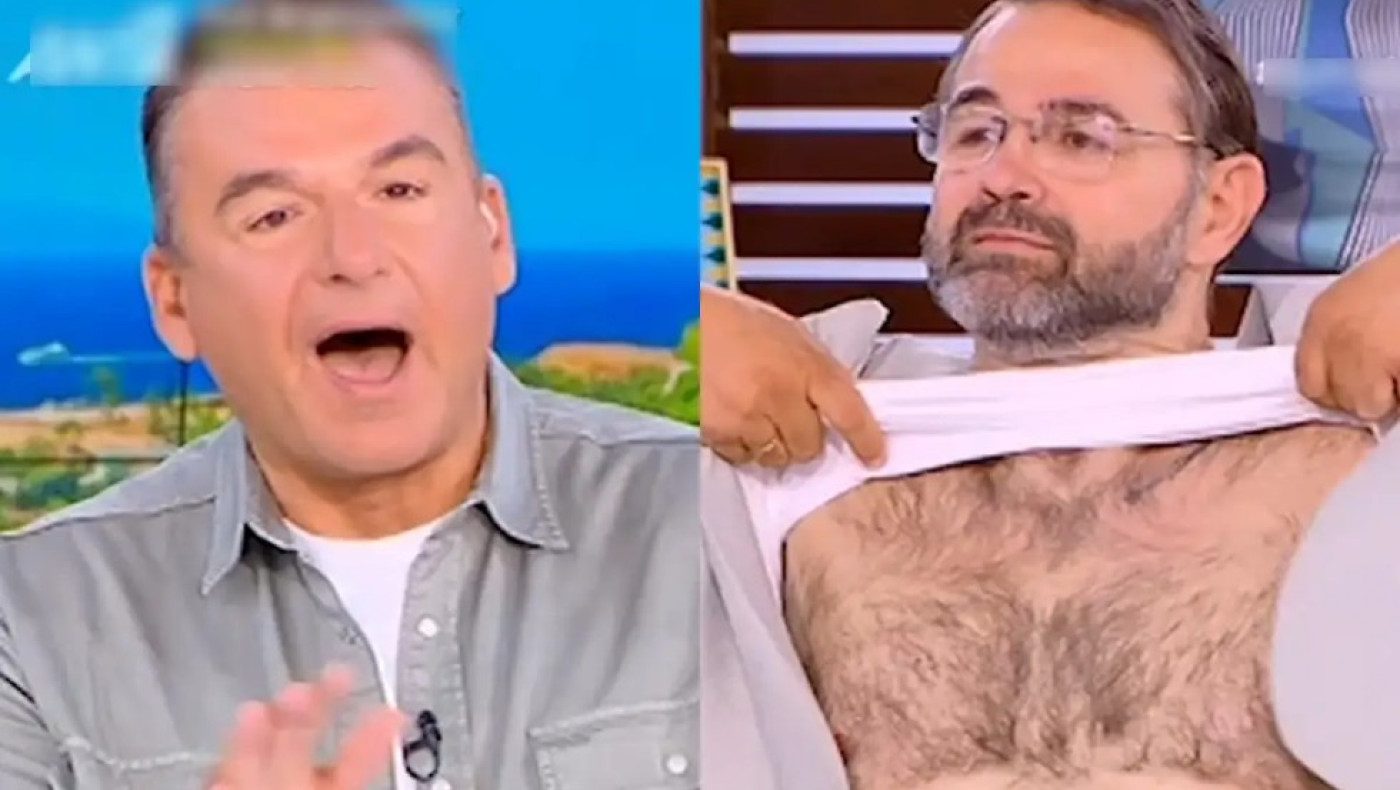 Σήκωσε τη μπλούζα και έδειξε το… δασύτριχο στέρνο του o Μπαλάσκας