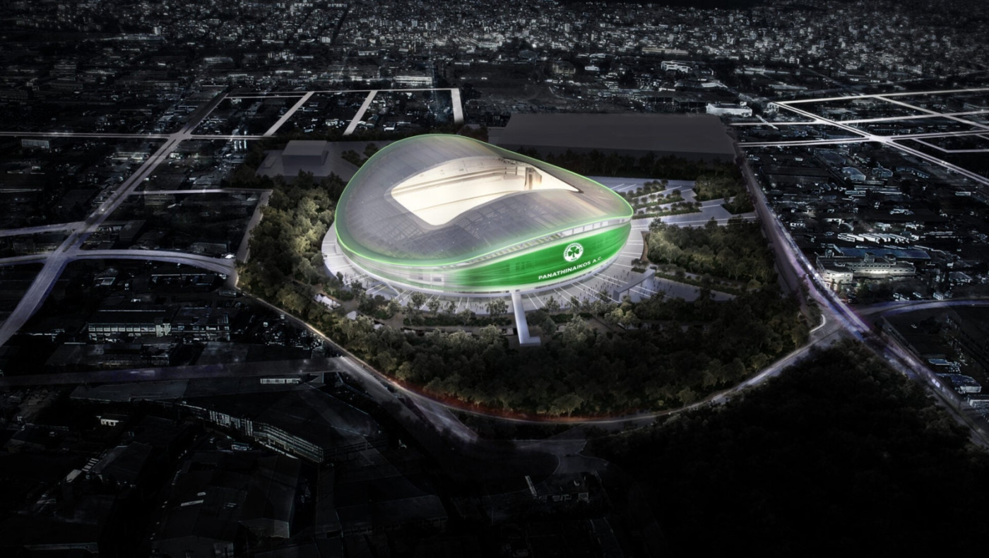 Παναθηναϊκός: Εντυπωσιάζουν εξωτερικό κέλυφος και φωτισμός στο γήπεδο του Βοτανικού
