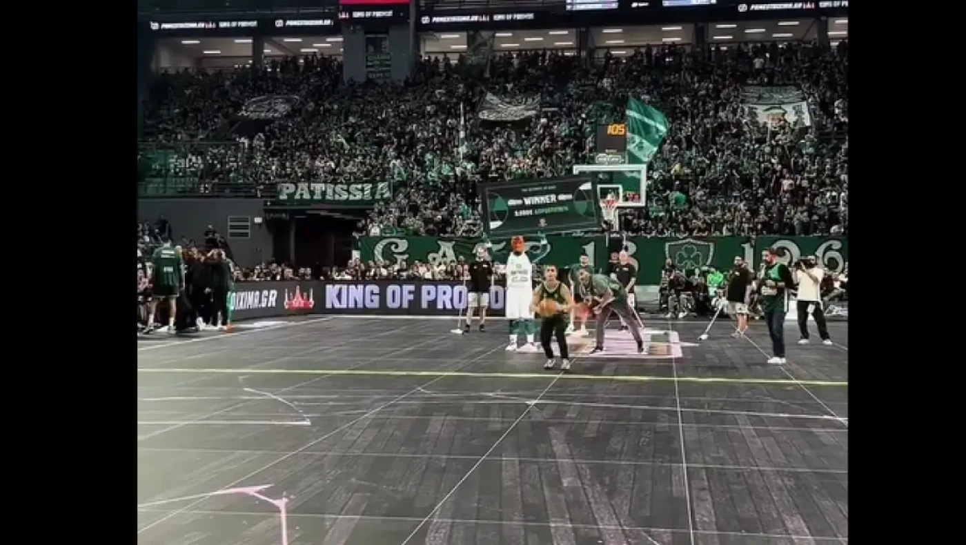 ΟΑΚΑ: Το... έσταξε από το κέντρο του γηπέδου και πήρε 3.000 ευρώ (vid)