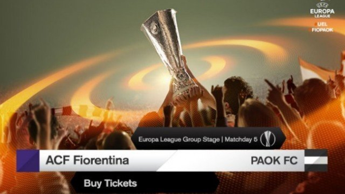 Στην κυκλοφορία τα εισιτήρια για το Φιορεντίνα - ΠΑΟΚ