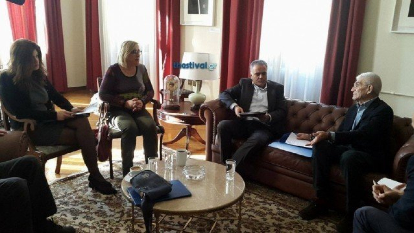 Θεσσαλονίκη: Η Nοτοπούλου υποδέχτηκε Μπουτάρη και Σκουρλέτη (ΦΩΤΟ)