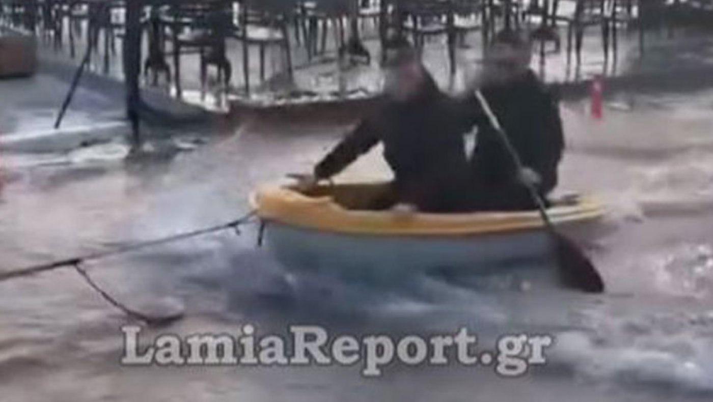 Φθιώτιδα: Βαρκάδα στη... στεριά λόγω της κακοκαιρίας