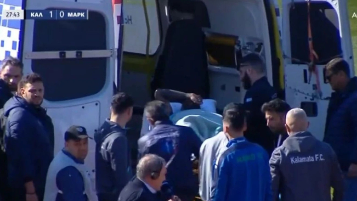 Ο Σεμπά έπεσε στο έδαφος και αποχώρησε με φορείο μετά το Καλαμάτα – Μαρκό
