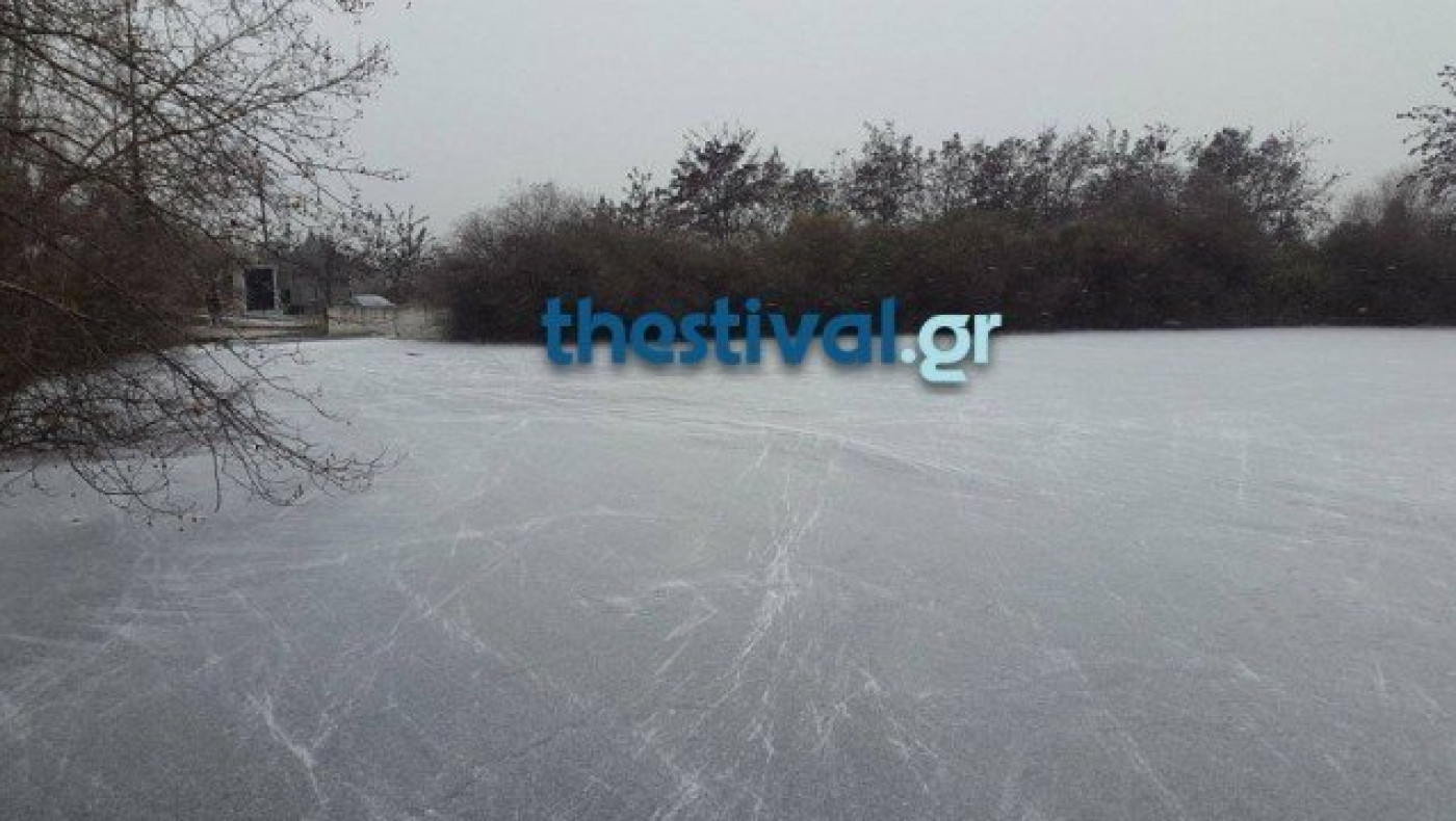 Θεσσαλονίκη: Κρύσταλλο το Φράγμα της Θέρμης! (ΦΩΤΟ & BINTEO)