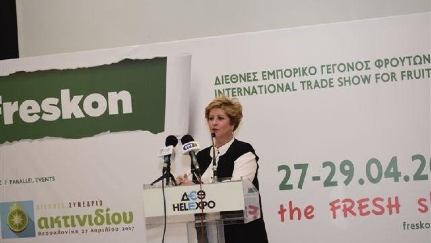 Η ΥΜΑΘ Μαρία Κόλλια-Τσαρουχά στα εγκαίνια της   Freskon