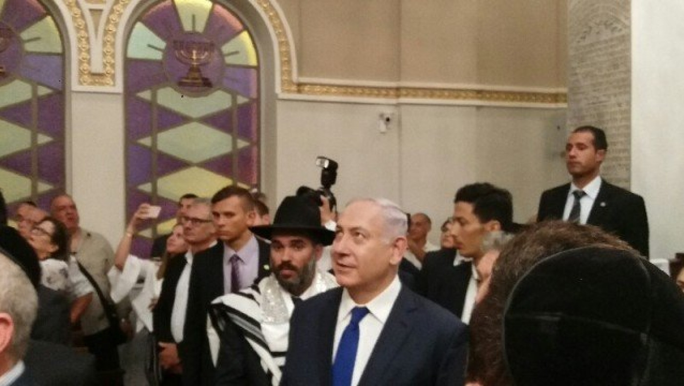 Στη Συναγωγή Μοναστηριωτών ο Μπέντζαμιν Νετανιάχου (ΦΩΤΟ & ΒΙΝΤΕΟ)