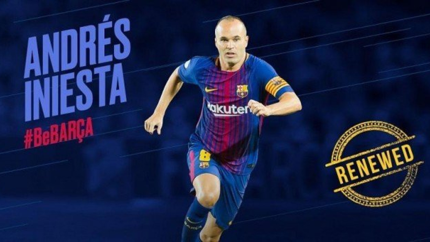 Για    πάντα     στη     Μπαρτσελόνα         ο    Ινιέστα